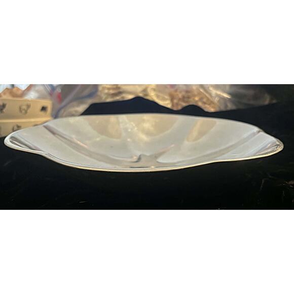 Nambe 607 Large 12” Blossom Bowl Mid Century Modern Alloy Petal Dish Sculptural - Picture 3 of 6